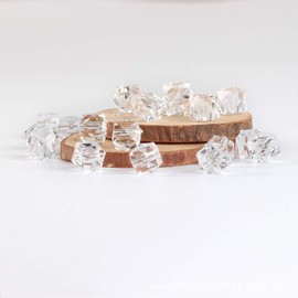 THTHT Pack of 1000 Glass Beads Wholesale 10 mm Crystal Faceted Beads Jewellery Supply for DIY Beads, Bracelets, Necklaces, Earrings & Other Jewellery, White