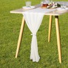 rismart Sheer Chiffon Table Runner 29x120 Inches Wedding Table Sheet