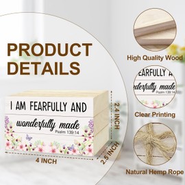 3 Pcs Decorative Books for Home Decor, Mini Faux Books Decoration, Christian Wooden Books Tiered Tray Decor, Stacked Books for Decorating Living Room Coffee Tables Bookshelf Fireplace（15）