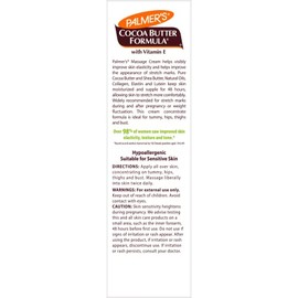 Palmer's Cocoa Butter Formula Crema Concentrada de Masaje para las Estrías con Manteca de Cacao, Vitamina E, Colágeno, Elastina, Aceite de Argán y Manteca de Karité, 125g
