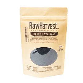 RawHarvest Hawaiian Style Black Lava Coarse Salt 2 Lb Bag