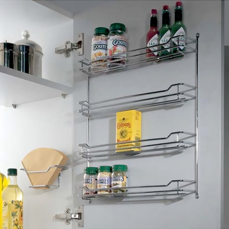 Kesseböhmer 38648863 Spice Rack for Mounting on Cabinet Door Width