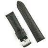 B & R Bands 22mm Gray Gator Leather Watch Band