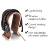 U Shape Wood Headphones Stand Holder Hanger Wooden Headset Desk