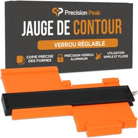 Contour Gauge with Lock - Shape Copier and Precise Scribing Tool for Tiles, Carpenters, Parquet, Wood and Floors - Multifunctional Lockable Template for Duplicating and Cutting