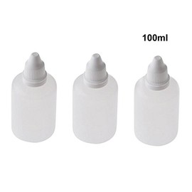 ericotry 10 Pieces 100ml Empty Refillable Plastic Squeezable Dropper Bottles Portable Vial with Screw Caps and Plugs Cosmetic Packaging Containers Essential Oil Container