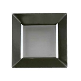 Emi Yoshi EMI-SP9B, Squares, 9.5 inch Square Plastic Dinner Plate, Black, Case of 120