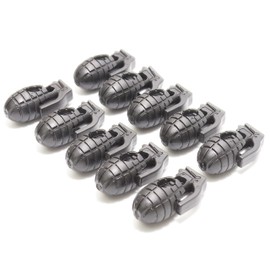 PR-GRENADE Cord Stopper, Cord Lock, Grenade Shape, Set of 10, Grenade, Shoelaces, Ropes, Outdoor Survival Games, Clothes, Shoelaces