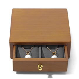 Oirlv Solid Wood Multifunctional 4 Pendant Box Jewellery Box Organiser for Necklaces, Bracelets, Long Chain (Dark Grey)