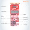 KAPEK Scientific Calculator + Math Set for Schools | 2-Line