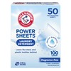 Arm & Hammer Power Sheets Laundry Detergent, Fragrance Free 50ct,