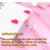 Luoperyuan 6 Holes Pages Binder Notebook Binder Ruler, 6 Pcs