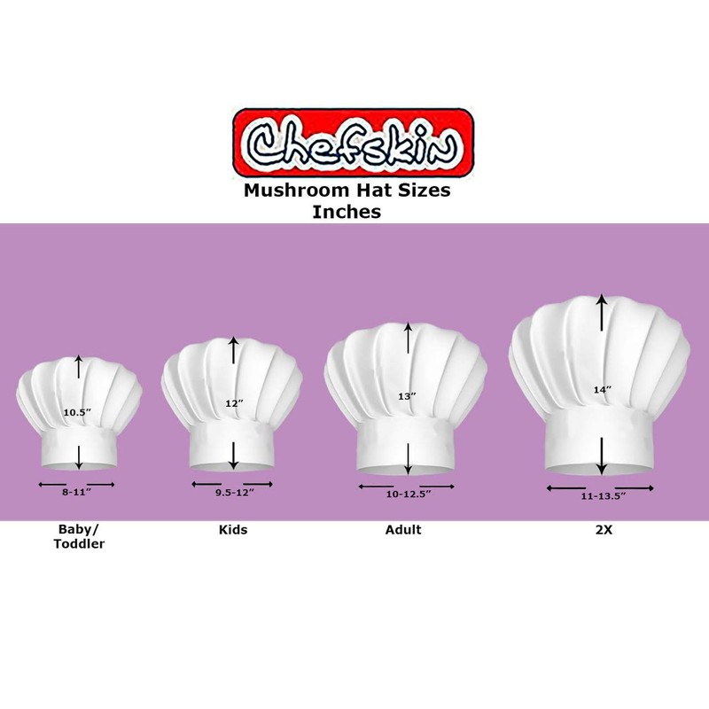 CHEFSKIN - Gorro de chef para niños, color negro, Negro,