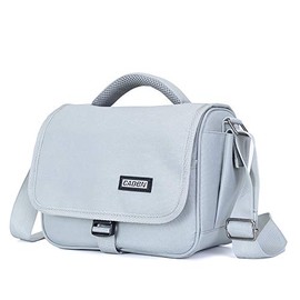 CADeN Camera Bag Case Shoulder Crossbody Bag Compatible for Nikon, Canon, Sony, DSLR SLR Mirrorless Cameras and Lenses (1.0 White, Medium)