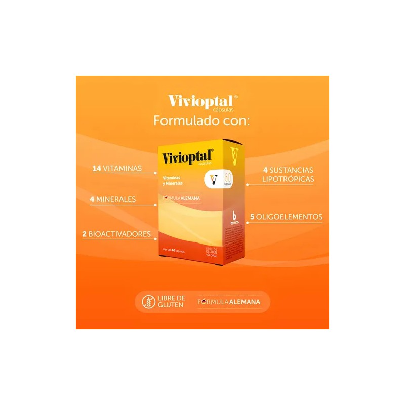 Vivioptal Vitaminas y Minerales 60 Cápsulas