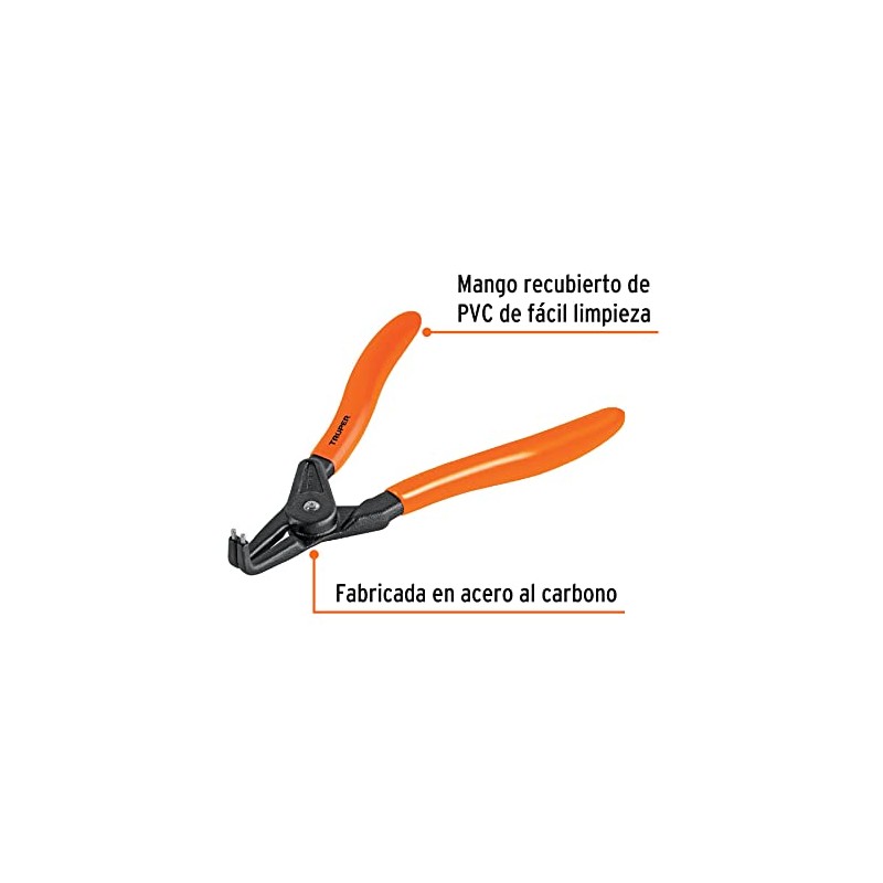 Truper PA-369, Pinza con punta a 90° para abrir anillos