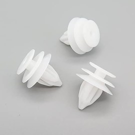 VVO Fasteners- White Plastic Radiator Surround & Air Guide Panel Clips for Nissan Leaf, (Pack of 10)