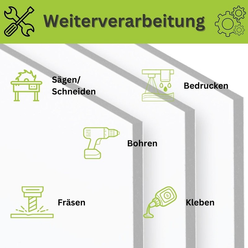 RESHEIM 3-6 mm Aluminium Composite Panel, White, Cut to Measure,