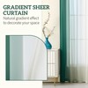 Hynathi Set of 2 Chiffon Ombre Sheer Curtains, Gradient Window