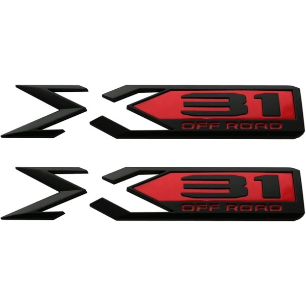2PCS X31 Off Road Emblems 3D Rear Bodyside Badge Replacement