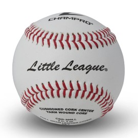Champro Little League Baseballs with Full Grain Leather, Double Cushion Cork Core, 12 Pack