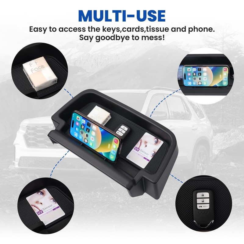 Autorder Center Console Dash Organizer for 2023-2026 Honda Pilot Accessories