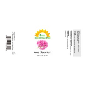 Sun Essential Oils - Rose Geranium Essential Oil 16oz for Aromatherapy, Diffuser, Calming, Skin Care