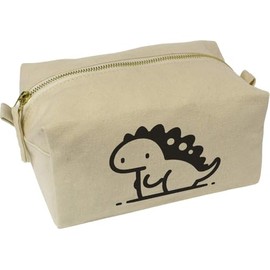 'Kawaii Dinosaur' Canvas Wash Bag/Makeup Case (CS00041041)