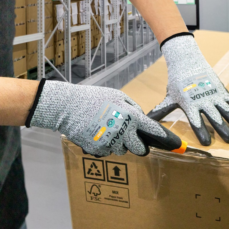 Kebada Cut Resistant Gloves, ANSI A2 Cutting Glove, PU Coated,