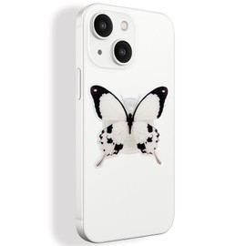 Butterfly Phone, Rare Butterfly, Swallowtail Butterfly, Blue Butterfly, Cute Butterfly Holder, Transparent Resin Elasticity Holder (White)