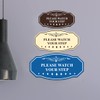 Victorian Please Watch Your Step Sign (Black Gold) - Medium