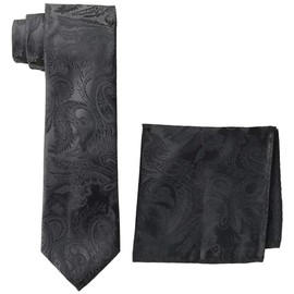 STACY ADAMS mens Classic Style Reg necktie, Black, Regular US