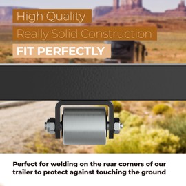 Apopip 2" Weld on Heavy Duty Steel Roller Wheel with Grease Fitting RV Trailers Caster for RV, Motorhomes & 5th Wheels - 2 Pack