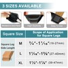 ANSIBLE Chair Leg Floor Protectors Square 24pcs Clear Fit:27-40mm