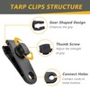 LUYADIN 36 Pack - 18 Pcs Tarp Clips & 18