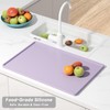 Rnivvi Silicone Coffee Mat, 12" x 19" Waterproof Raised Edge