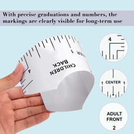 8 Pieces T-Shirt Alignment Ruler, DIY Alignment Ruler, T-Shirt Ruler, Stencil Ruler, Transparent Ruler, T-Shirt Instructions Ruler, V-Neck for Adults, Youth and Children