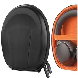 Geekria Shield Headphones Case Compatible with JBL TUNE600BT, Tune560, Tune510BT, T500, T460BT, T450BT, Jr310BT, Jr310 Case, Replacement Hard Shell Travel Carrying Bag with Cable Storage (Black)