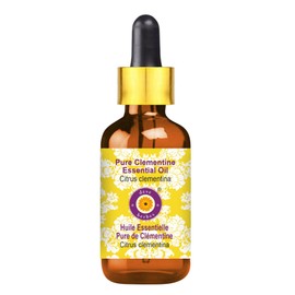 Deve Herbes Pure Clementine Essential Oil (Citrus clementina) with Glass Dropper Natural Therapeutic Grade Steam Distilled 10ml (0.33 oz)