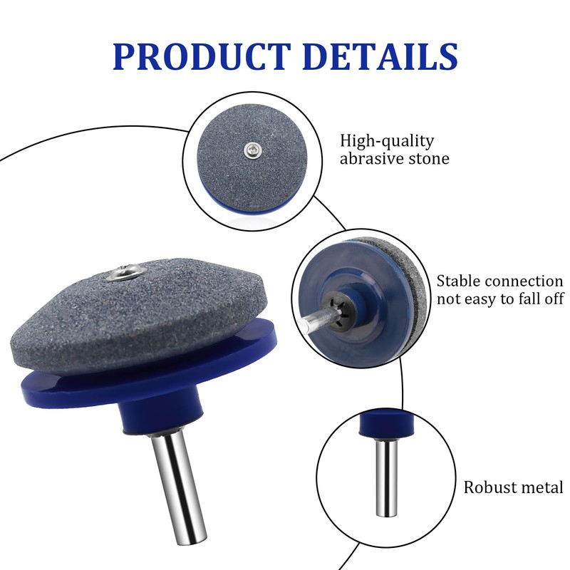 2 Packs Lawn Mower Blade Sharpener Blue Garden Tool Sharpener