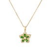 NUEAYMS Rotating Bauhinia Zircon Flower Pendant Collarbone Chain Temperament Simple