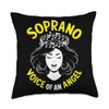 Soprano Singer Vocal Range Vocalist Voice Singing Choir Throw Pillow