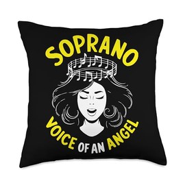 Soprano Singer Vocal Range Vocalist Voice Singing Choir Throw Pillow