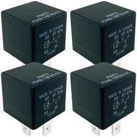 4-Pack P6SDT FOAB-14B192-AA 12V 40A 5-Pin SPDT Relay - for Select Ford Models, OEM Replacement for F0AB-14B192-AA