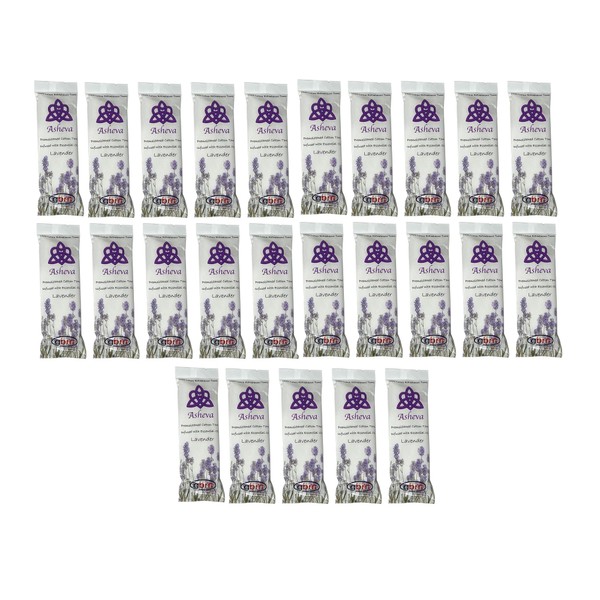 GBM Asheva - 8" x 9" Individually Wrapped Moist Cotton Hot/Cold Refreshment Towel (Lavender, 25 Pack)
