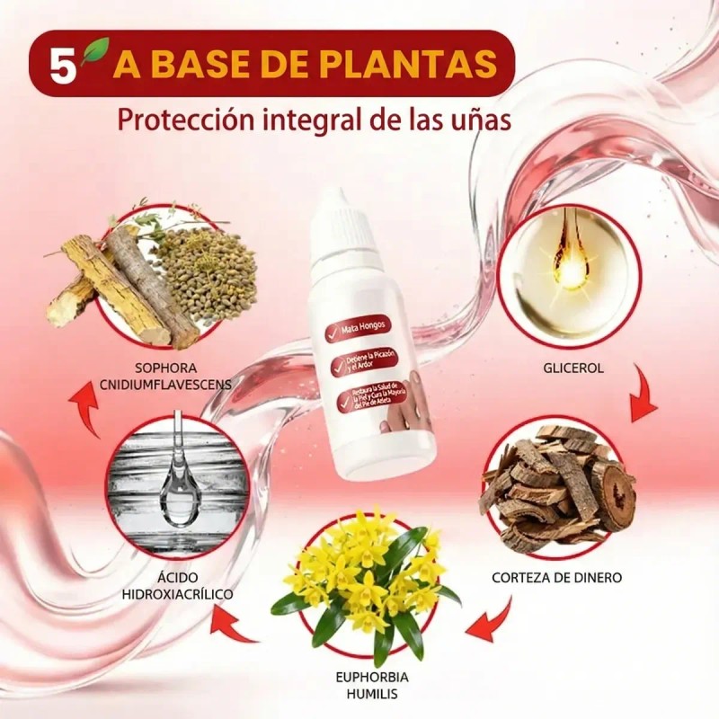 Solución Antifúngica Para Uñas, Pies Y Manos 15 Ml Blanco