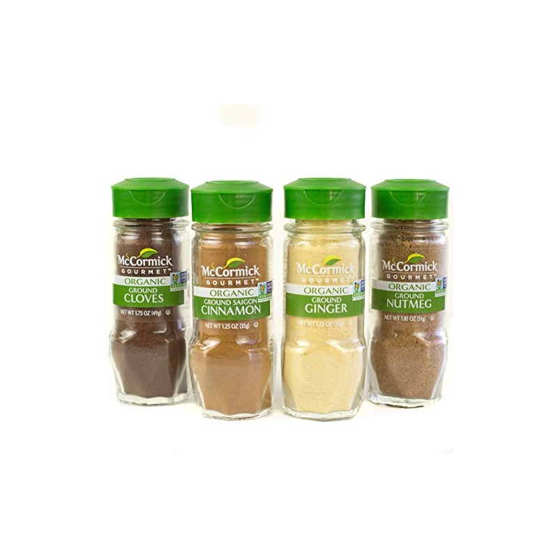 McCormick Gourmet Organic Baking Variety Pack (Cloves, Saigon Cinnamon, Ginger,