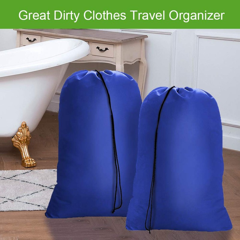 OTraki Laundry Bag Travel Dirty Laundry Hamper with Drawstring Closure,