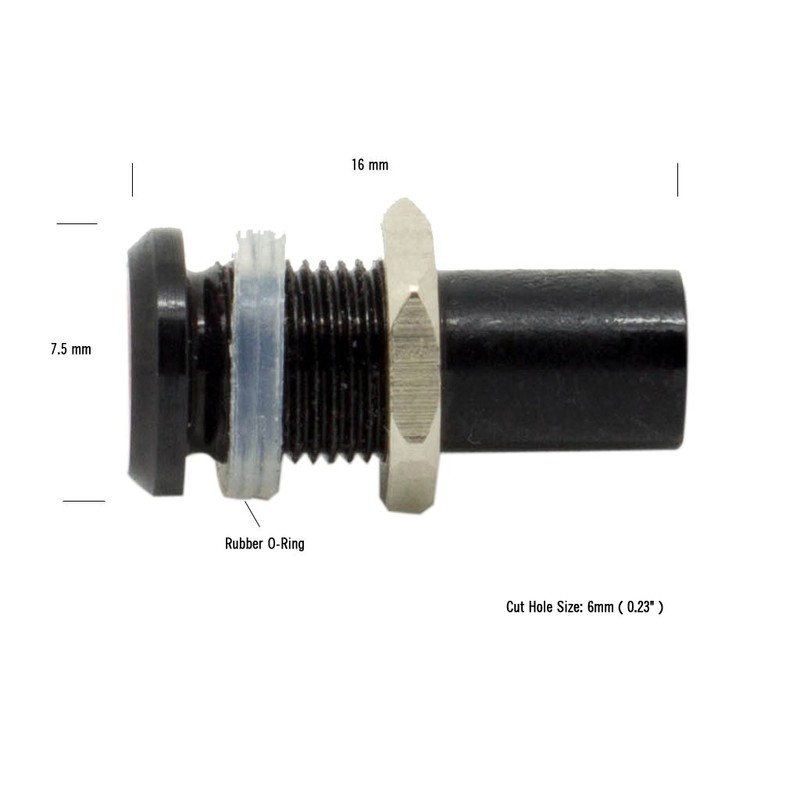 Alpinetech 6mm 1/4" Blue 12V LED Metal Indicator Pilot Custom