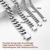 Bestyle Miami Curb Chain Bracelet, for Men/Women, Stainless Steel, Chic,